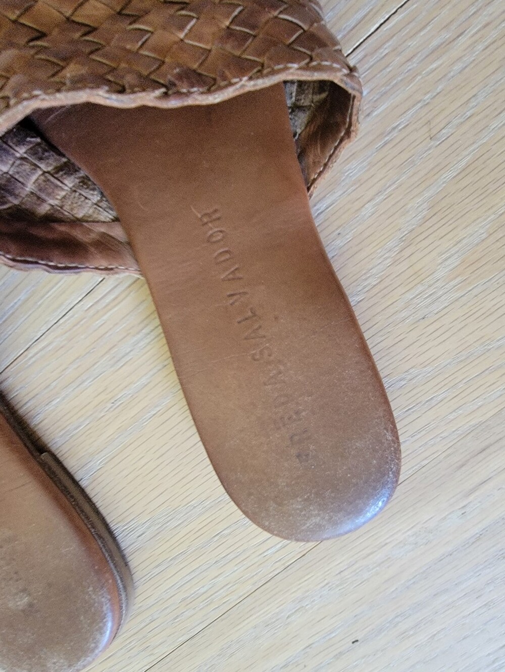 Freda Salvador Woven Slip-On Mules in Brown 6.5 - Picture 2 of 4